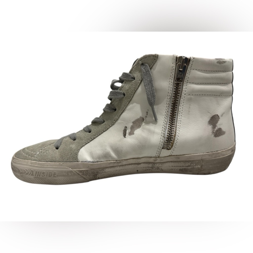 Golden Goose Women's Slide High Top Sneaker White Ice NWT - Picture 6 of 10